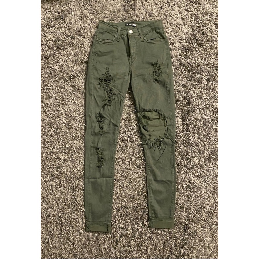 Fashion Nova Jeans (Green)